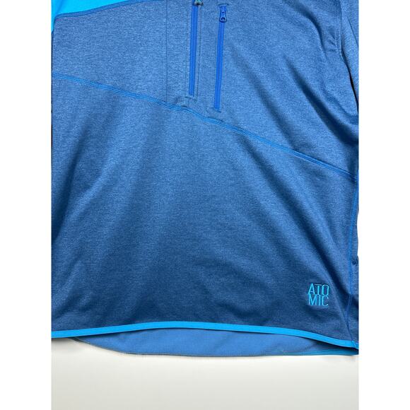 Atomic Cliffline Microfleece Zip Men's Thermal Midlayer Zip Neck Blue Skiing XL - Picture 3 of 12